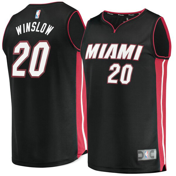 Maillot Miami Heat Homme Justise Winslow 20 Icon Edition Noir